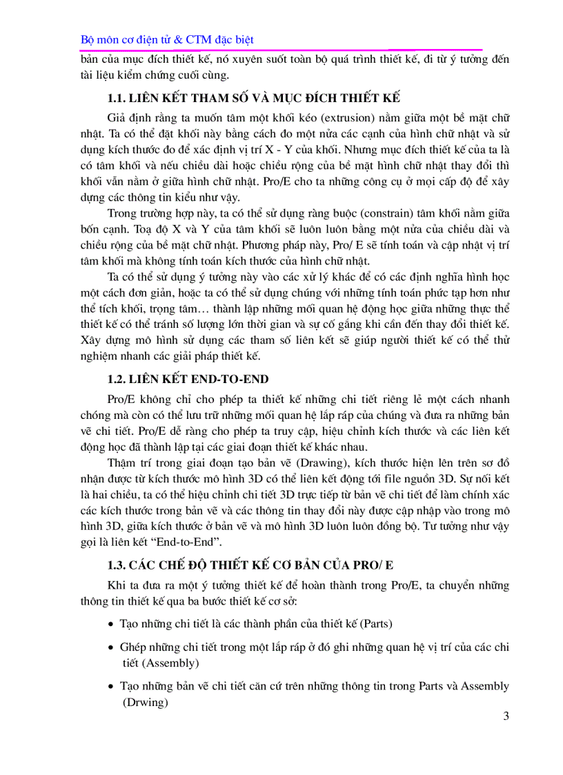image for page Phần I CAD trong Pro ENGINEER