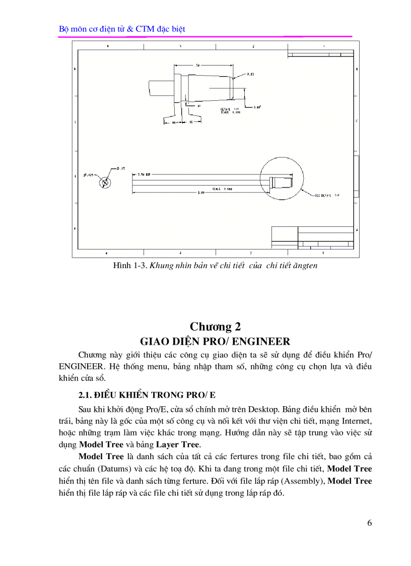 image for page Phần I CAD trong Pro ENGINEER