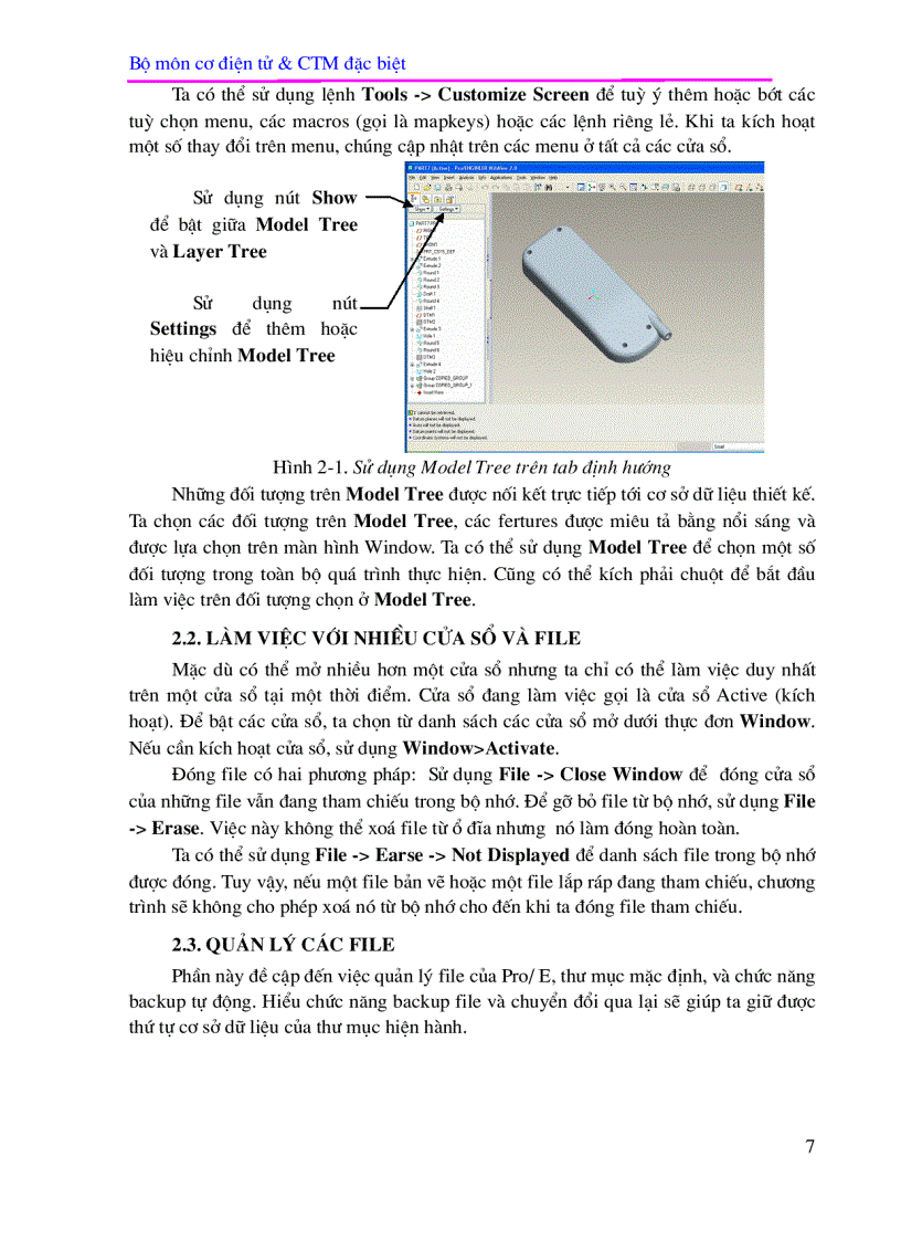 image for page Phần I CAD trong Pro ENGINEER