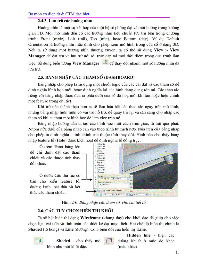image for page Phần I CAD trong Pro ENGINEER
