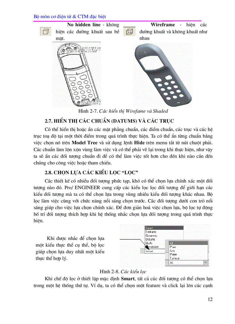 image for page Phần I CAD trong Pro ENGINEER