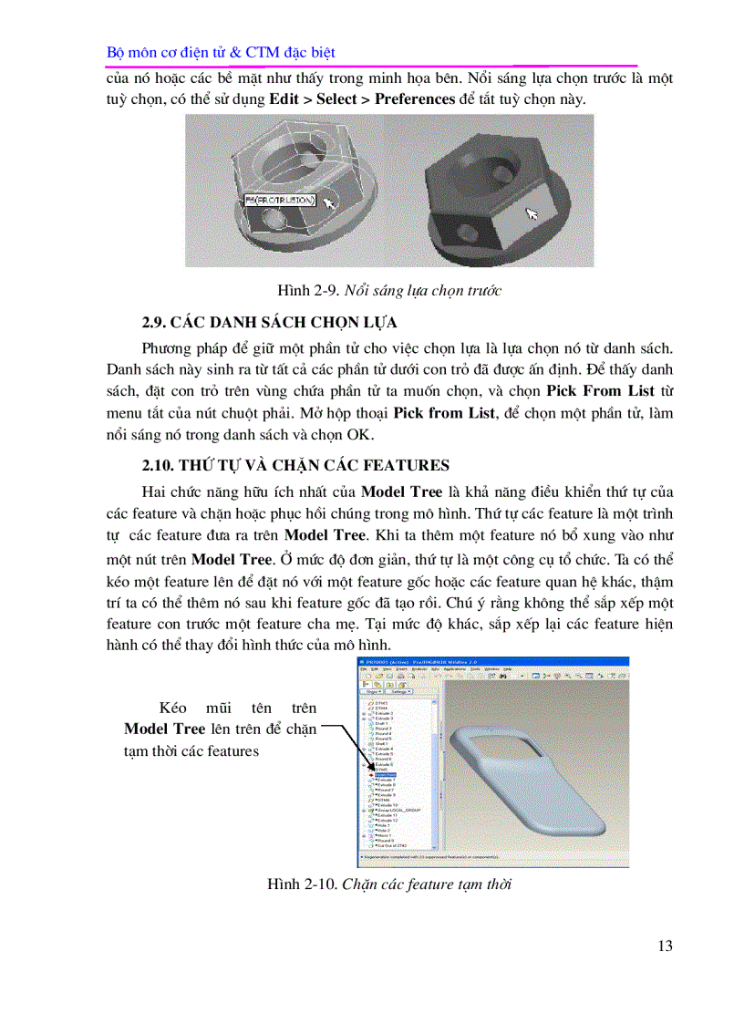image for page Phần I CAD trong Pro ENGINEER