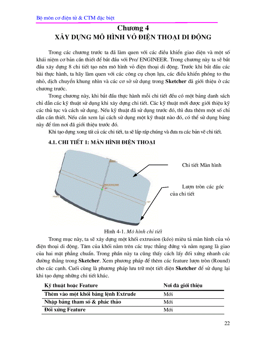 image for page Phần I CAD trong Pro ENGINEER