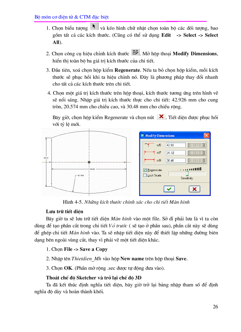 image for page Phần I CAD trong Pro ENGINEER
