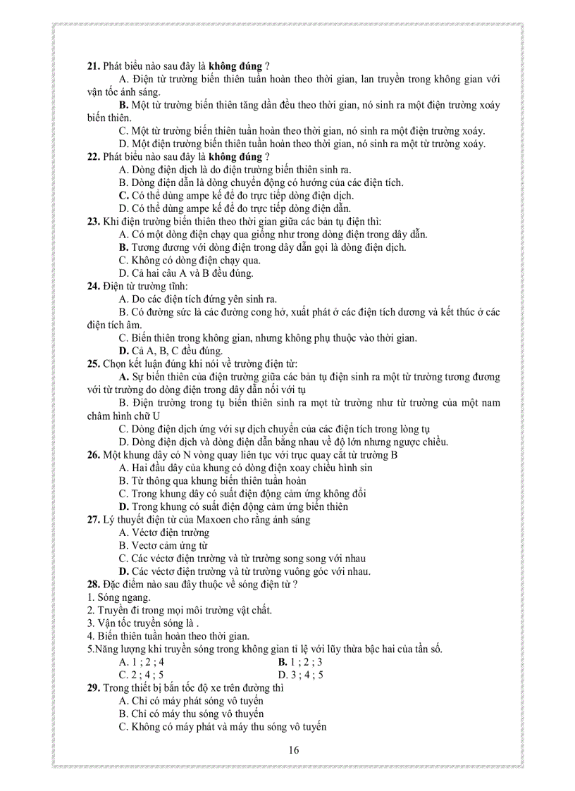 image for page Trắc nghiệm lý thuyết vật lý 12 ôn thi tốt nghiệp và đại học