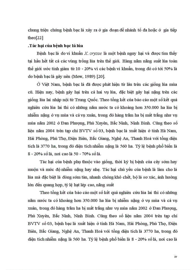 image for page Đánh giá khả năng kháng bệnh bạc lá của 13 giống lúa với vi khuẩn X oryzae thuộc nòi số 1 race 1 và nòi số 5 race 5 vụ xuân 2011 tại trường ĐHNN Hà nội