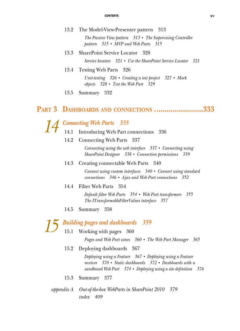 image for page SharePoint 2010 Web Parts in Action