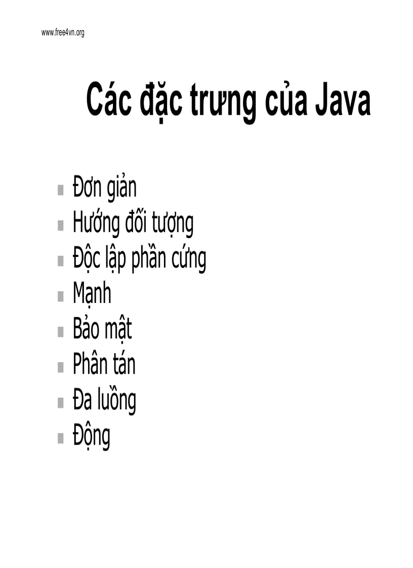 Bài giảng ngôn ngữ Java