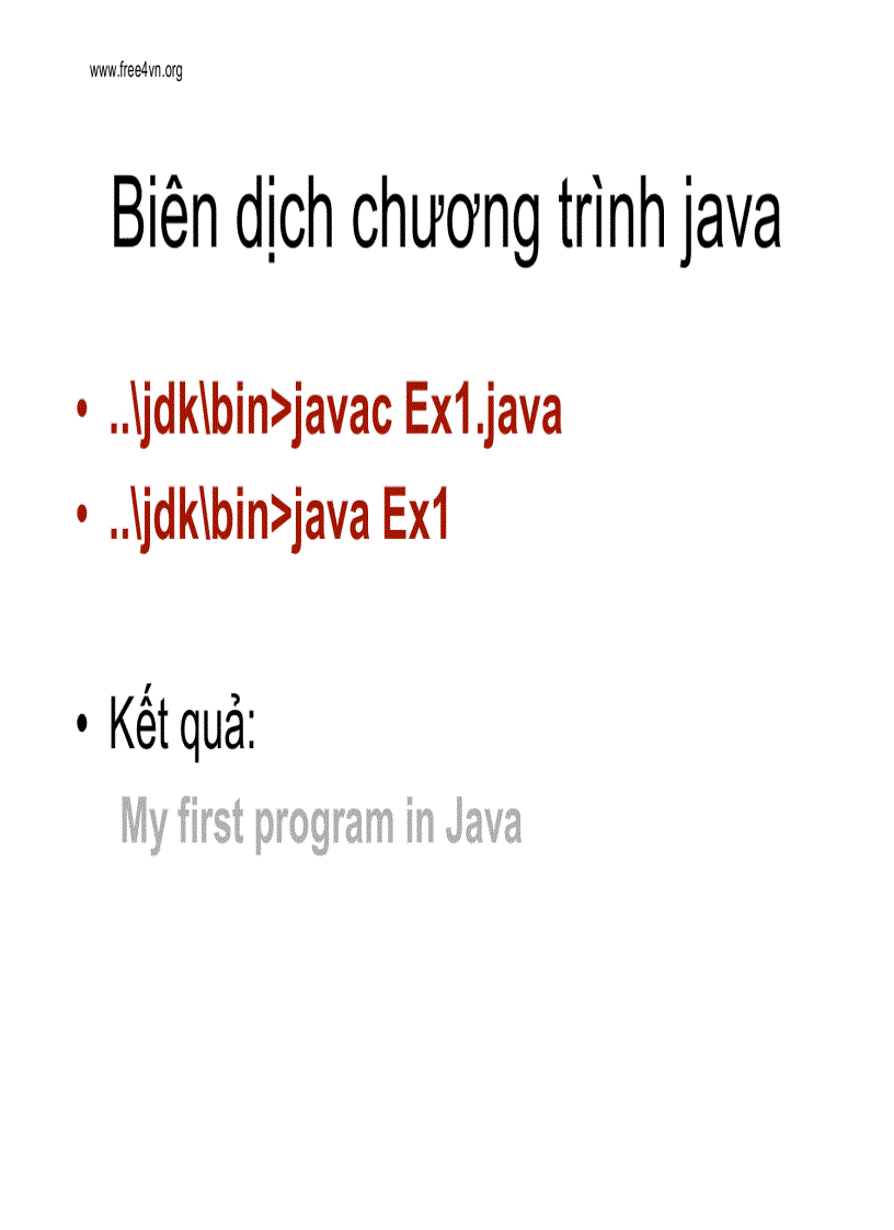 image for page Bài giảng ngôn ngữ Java