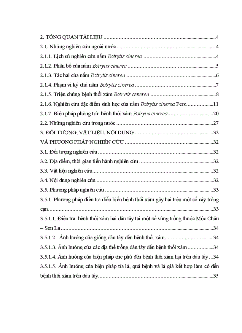 image for page Nghiên cứu bệnh thối xám Botrytis cinerea Pers gây hại trên một số cây trồng cạn vụ thu đông năm 2009 và vụ xuân hè năm 2010 tại Mộc Châu Sơn La