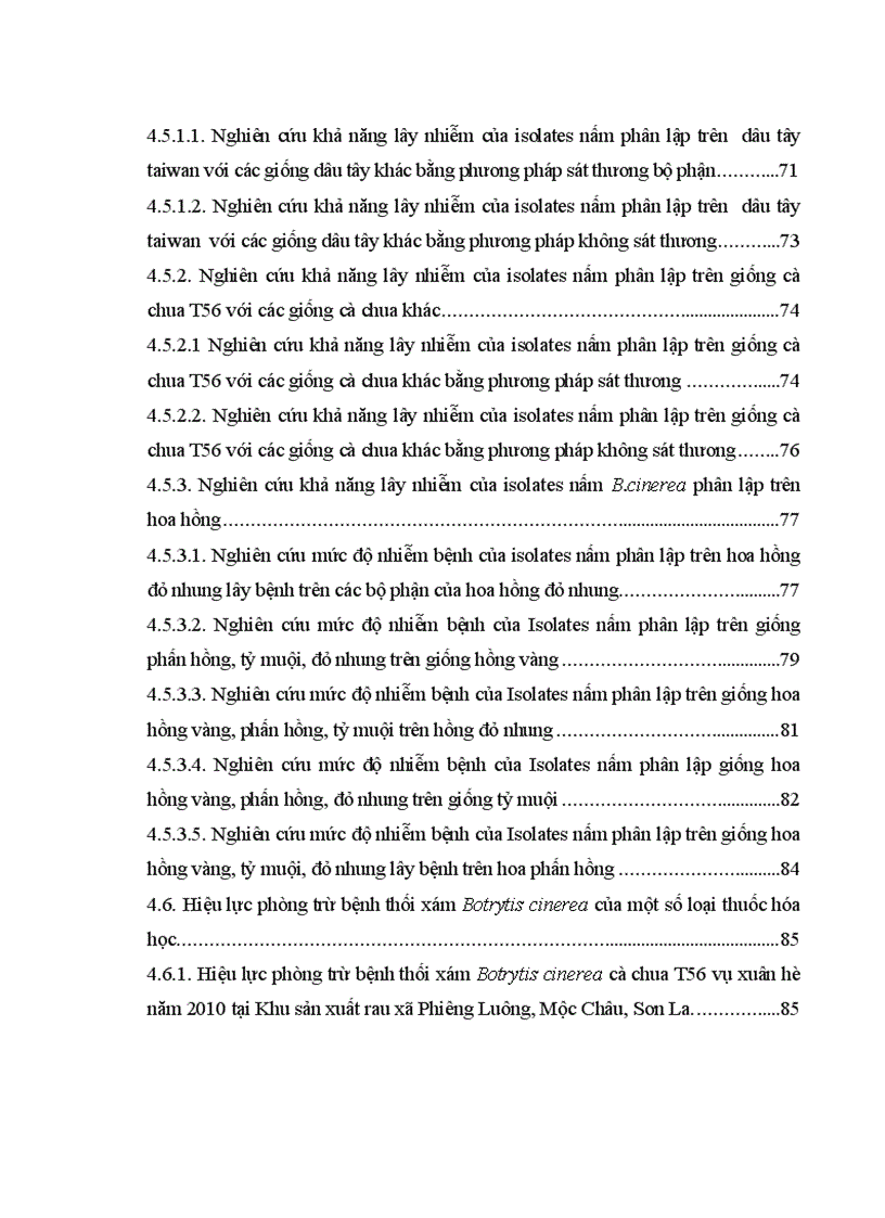 image for page Nghiên cứu bệnh thối xám Botrytis cinerea Pers gây hại trên một số cây trồng cạn vụ thu đông năm 2009 và vụ xuân hè năm 2010 tại Mộc Châu Sơn La