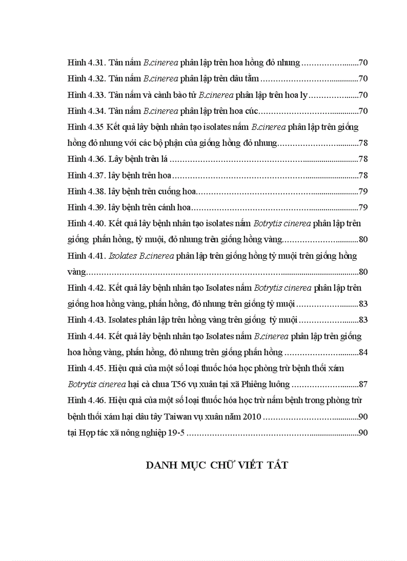 image for page Nghiên cứu bệnh thối xám Botrytis cinerea Pers gây hại trên một số cây trồng cạn vụ thu đông năm 2009 và vụ xuân hè năm 2010 tại Mộc Châu Sơn La