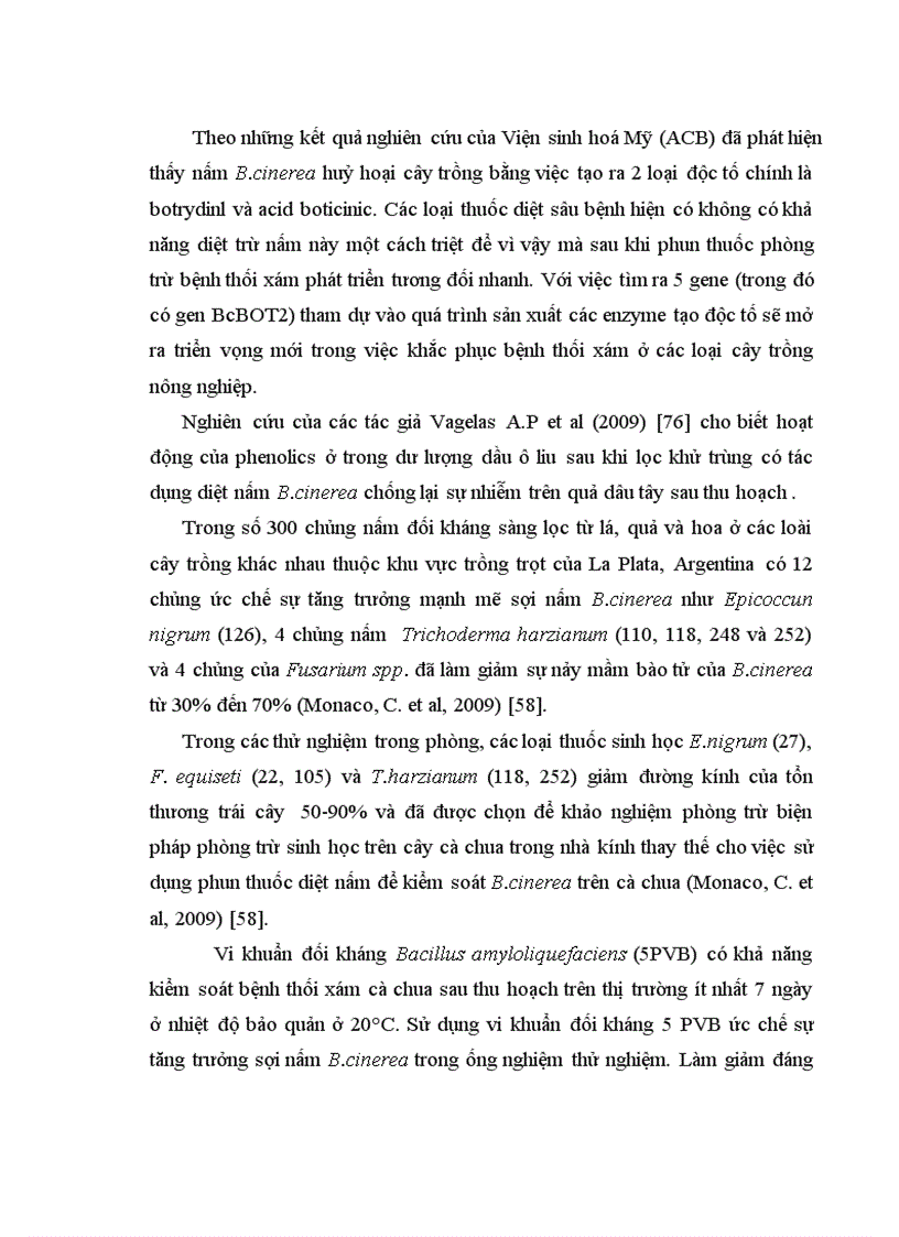 image for page Nghiên cứu bệnh thối xám Botrytis cinerea Pers gây hại trên một số cây trồng cạn vụ thu đông năm 2009 và vụ xuân hè năm 2010 tại Mộc Châu Sơn La