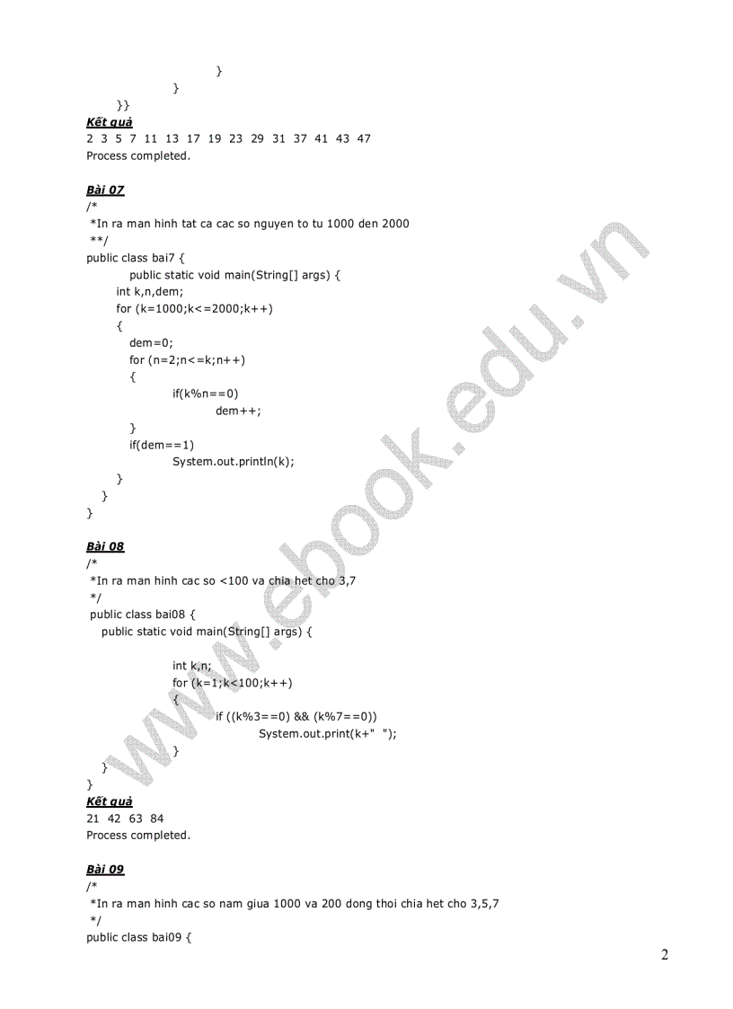 image for page Bài tập Java