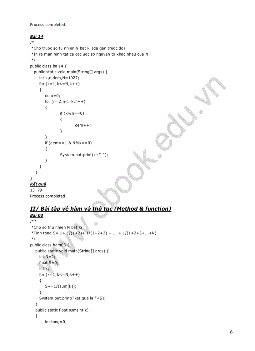 image for page Bài tập Java