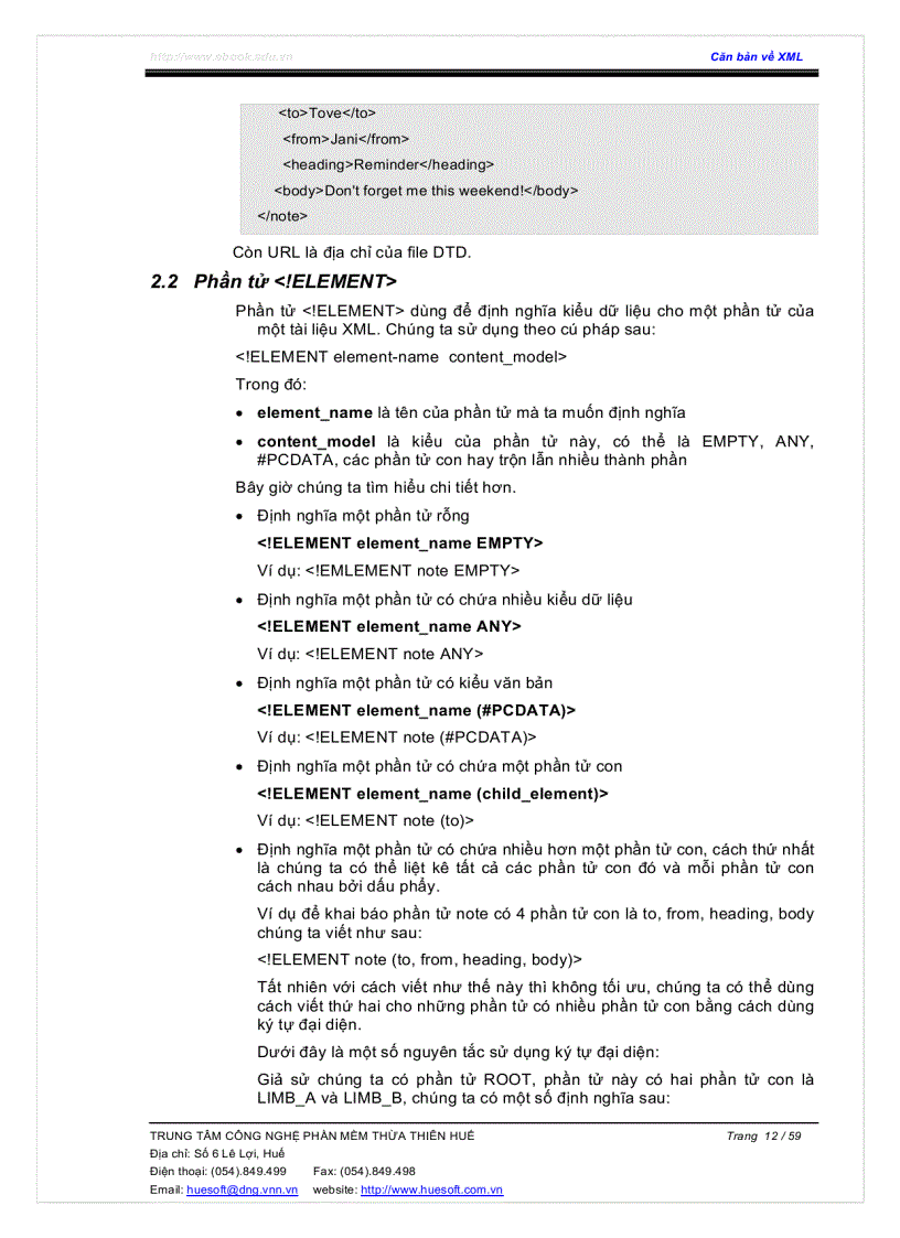 image for page Căn bản về xml