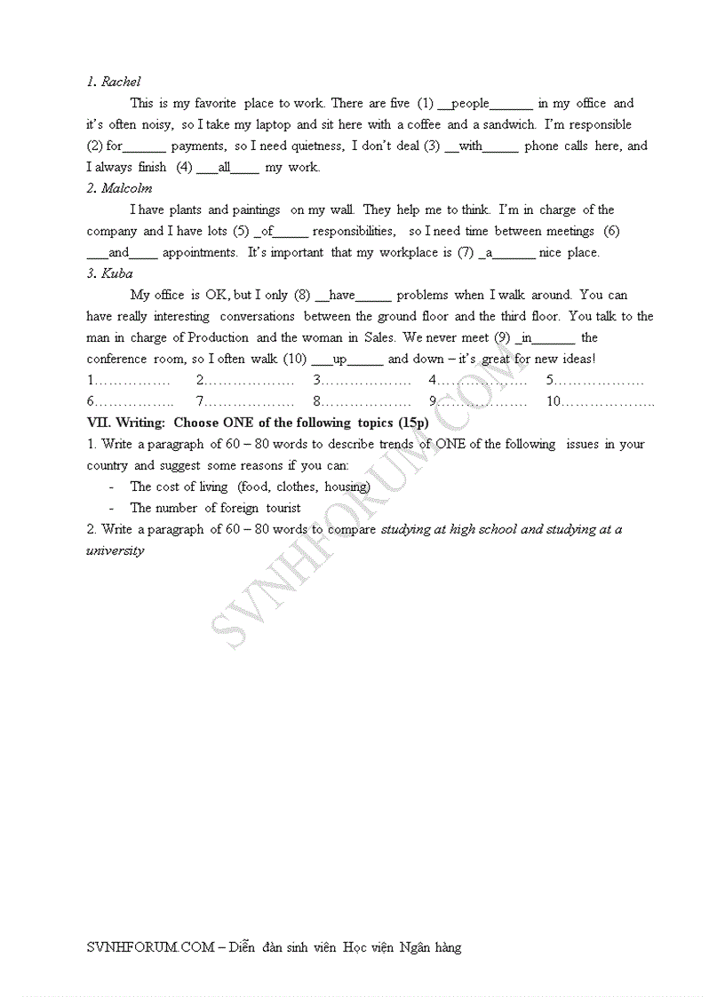 image for page Đề thi và bài giải Business Basics 2