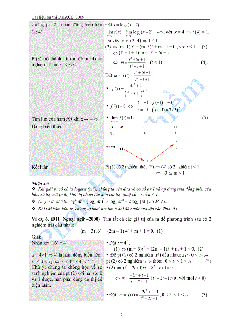 image for page Một Số Chú Ý Khi Giải Phương Trình Có Chứa Tham Số Bằng Phương Pháp Đặt Ẩn Phụ Thầy Phan