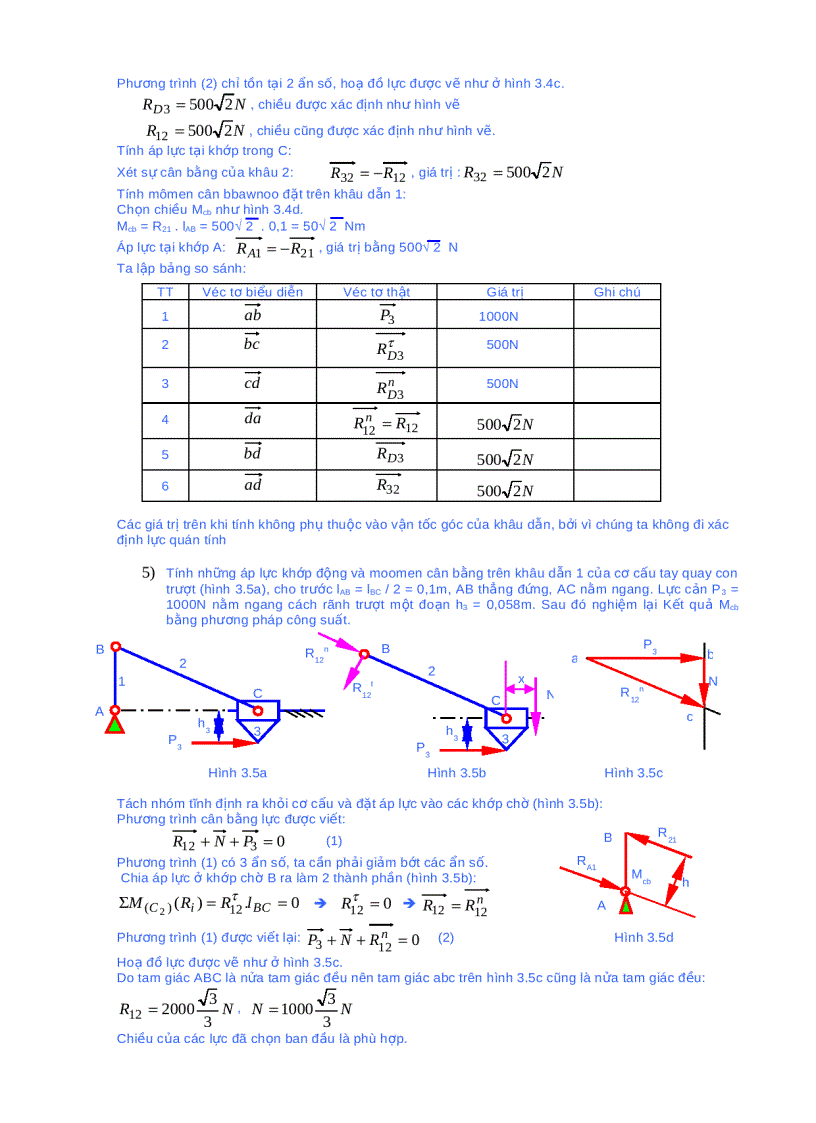image for page Bài tập phân tích lực học trên cơ cấu phẳng loai 2