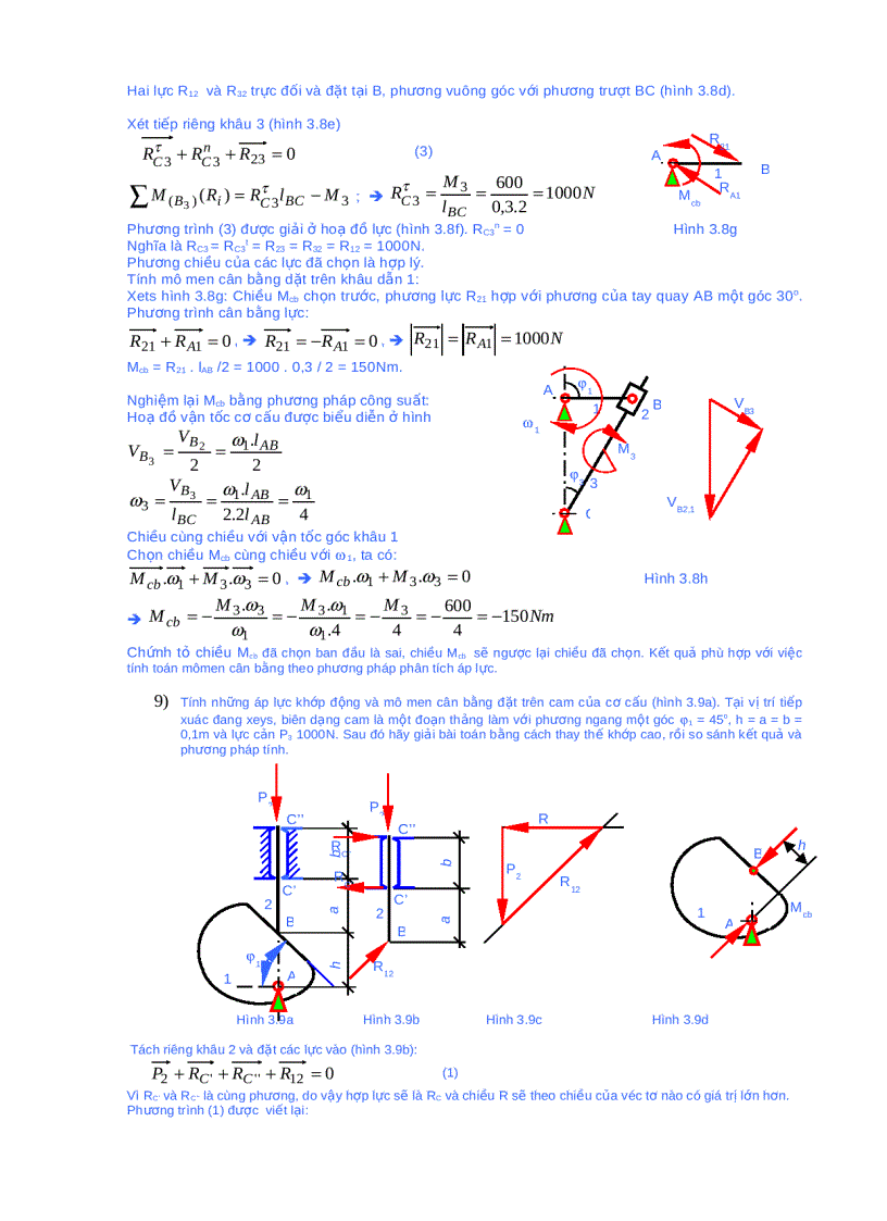 image for page Bài tập phân tích lực học trên cơ cấu phẳng loai 2