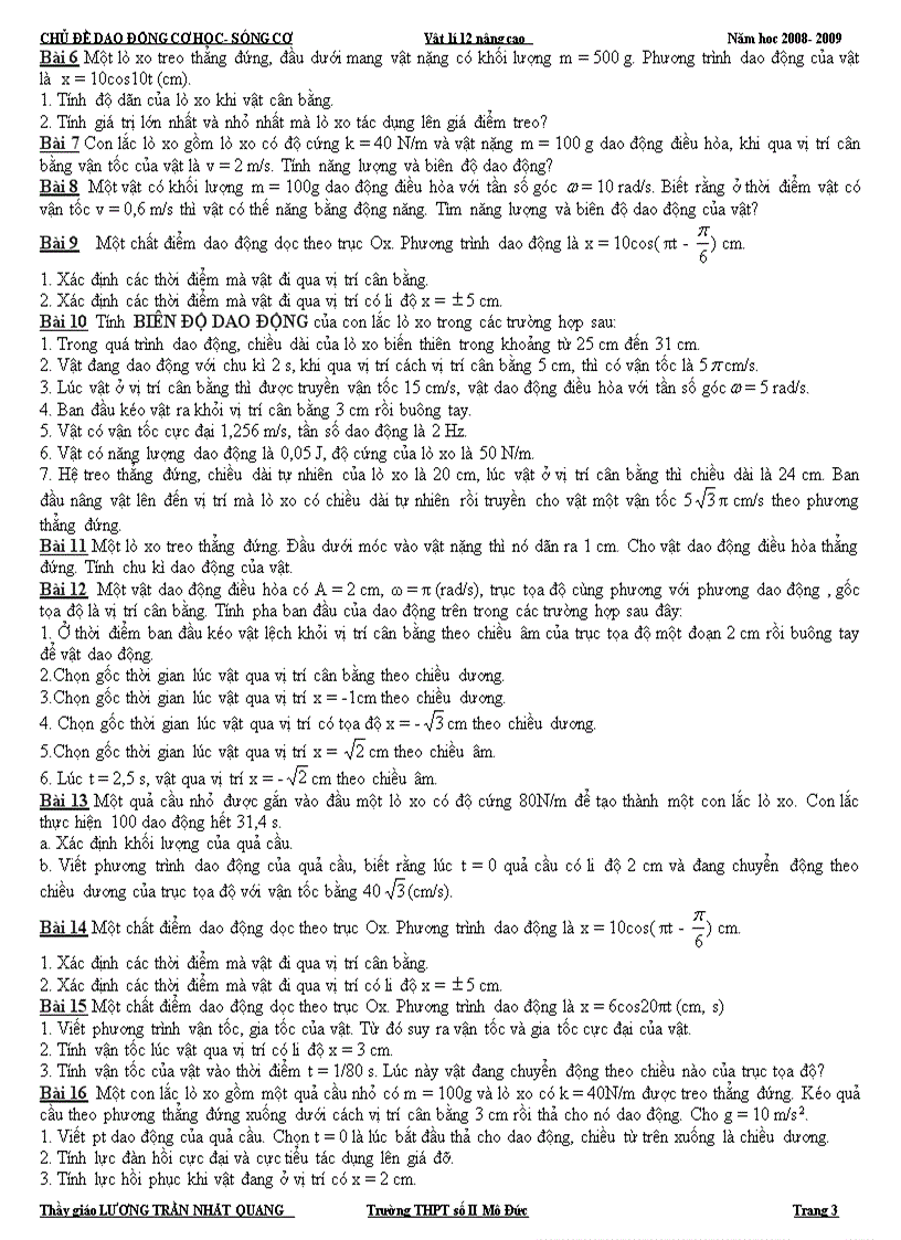 image for page Tổng hợp trắc nghiêm đại cương về dao động cơ