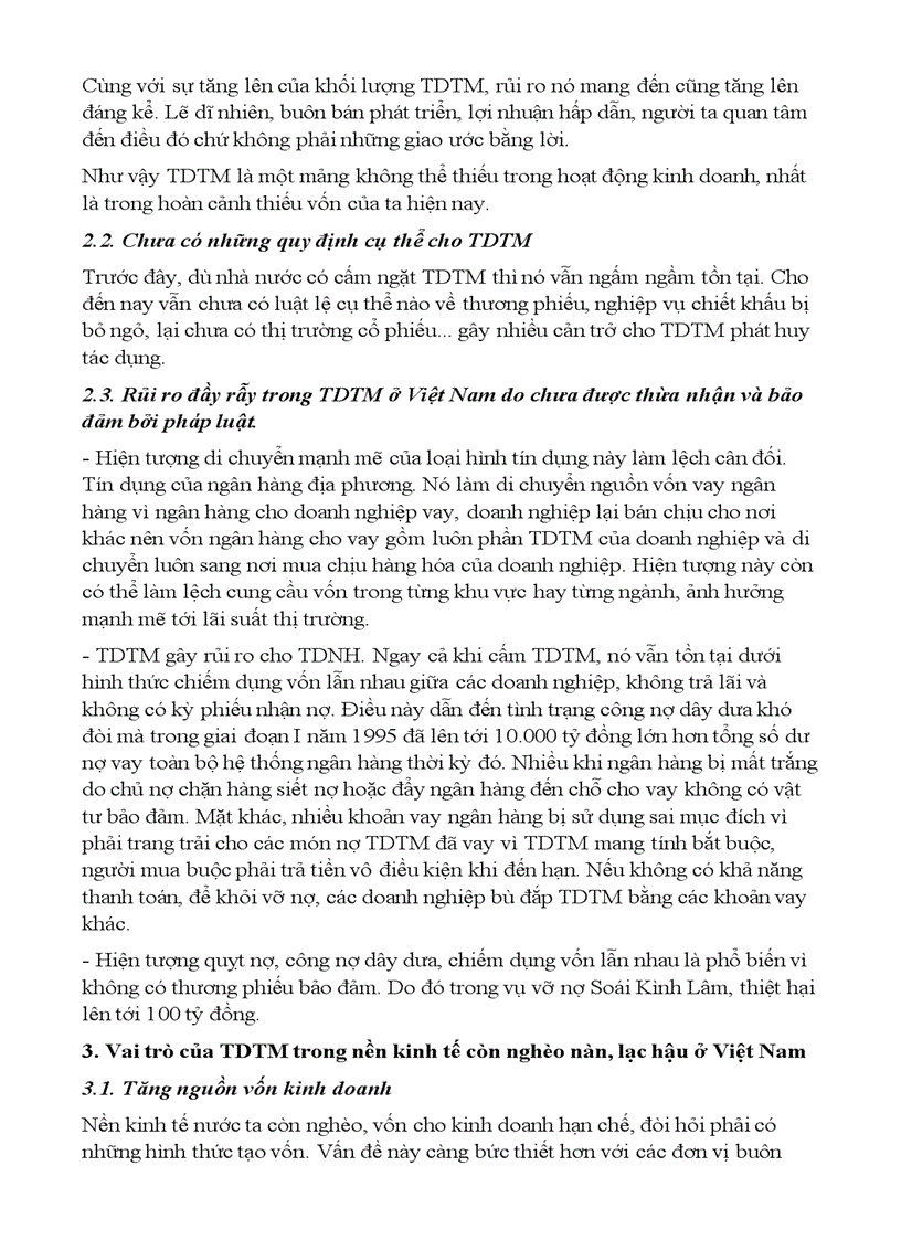 image for page Thực trạng của hình thức tín dụng thương mại TDTM tại Việt Nam