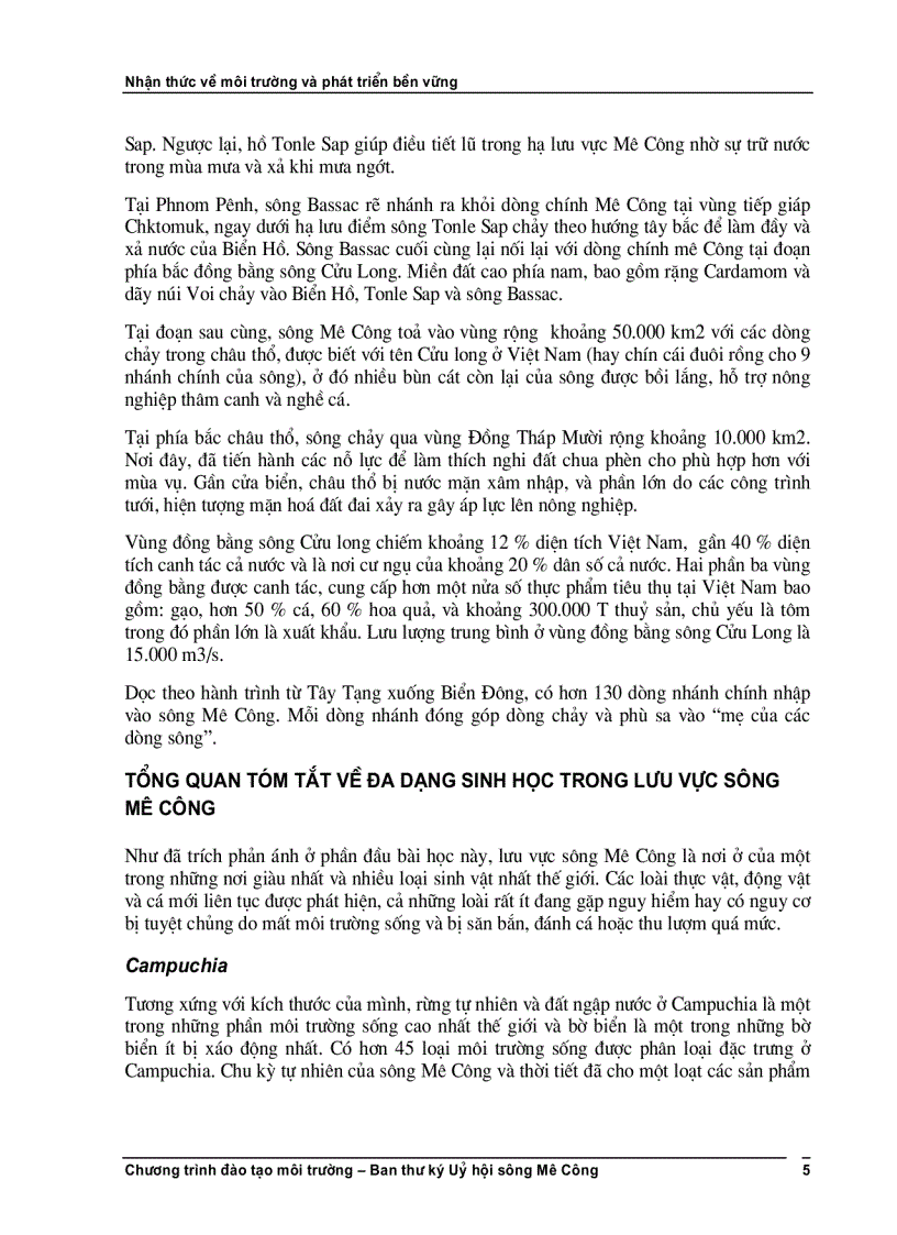 image for page Phát triển bền vững và nhận thức về môi trường Khoá học A