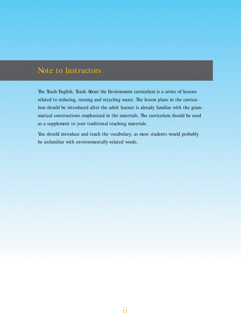 image for page Teach English teach about the environment