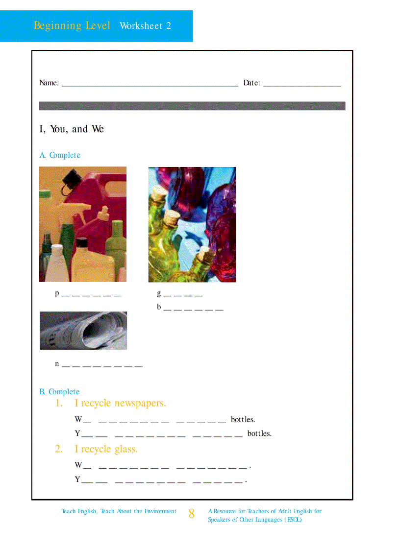 image for page Teach English teach about the environment