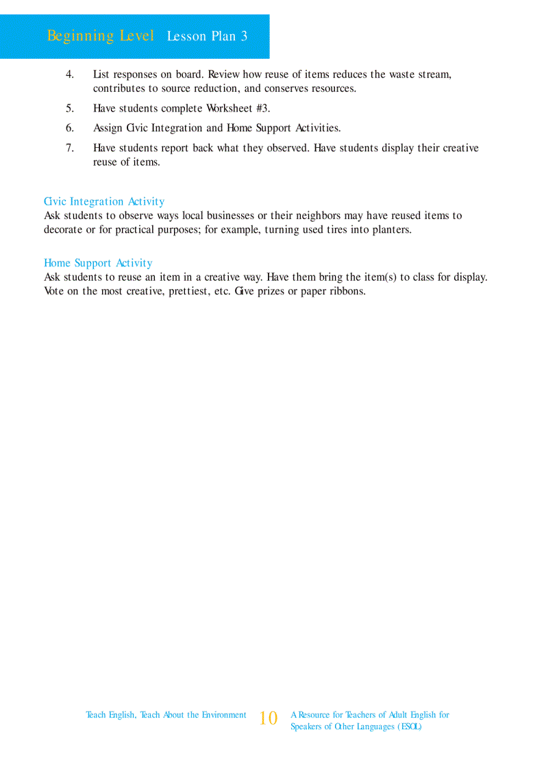 image for page Teach English teach about the environment