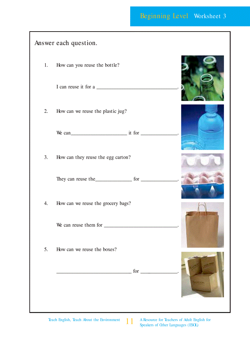 image for page Teach English teach about the environment