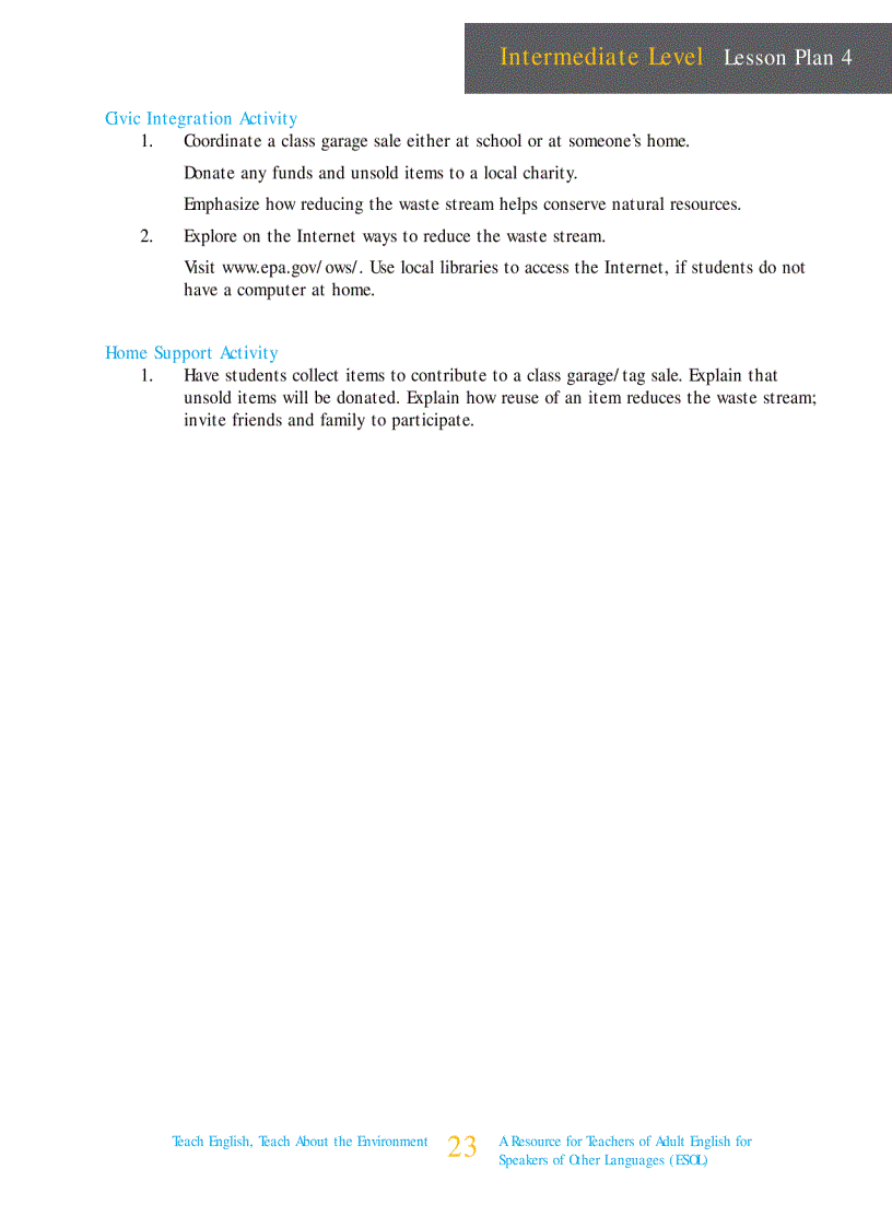 image for page Teach English teach about the environment