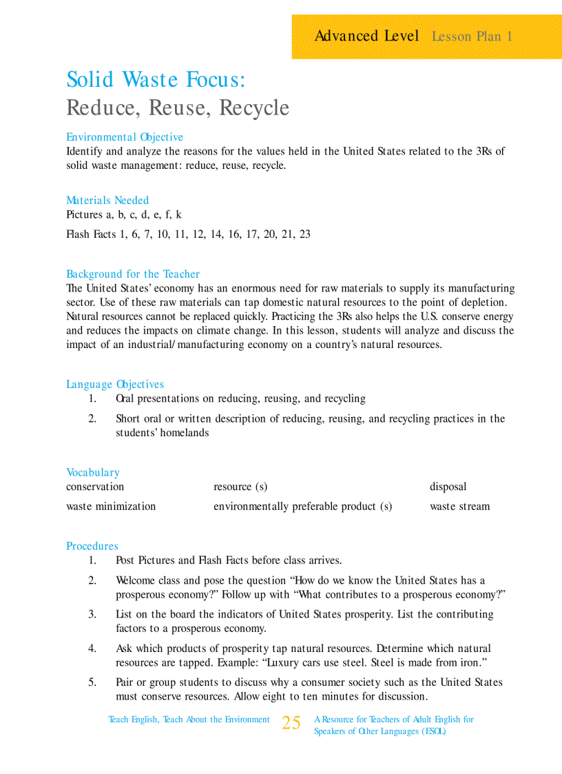 image for page Teach English teach about the environment