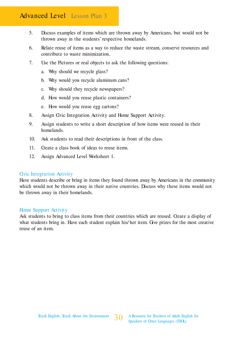 image for page Teach English teach about the environment