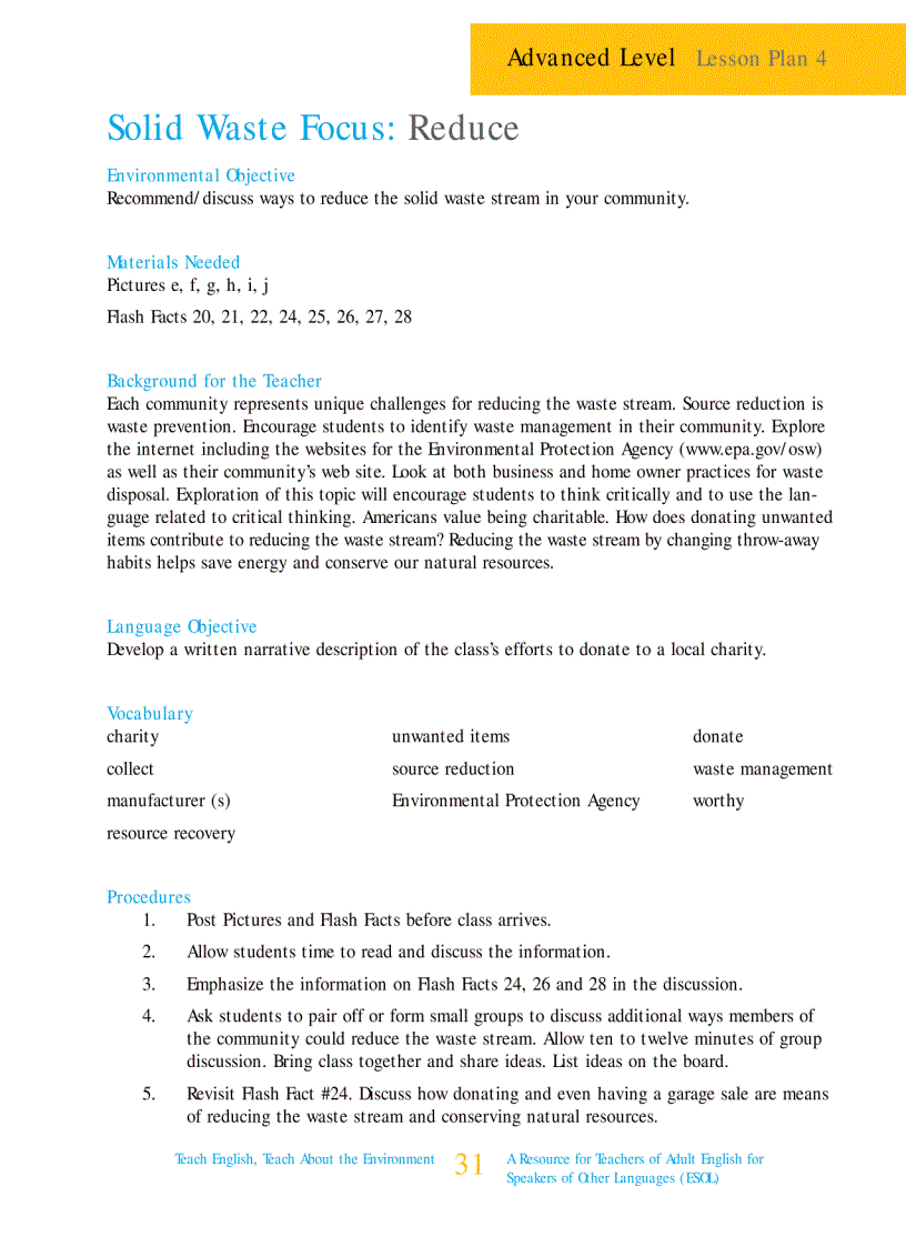 image for page Teach English teach about the environment