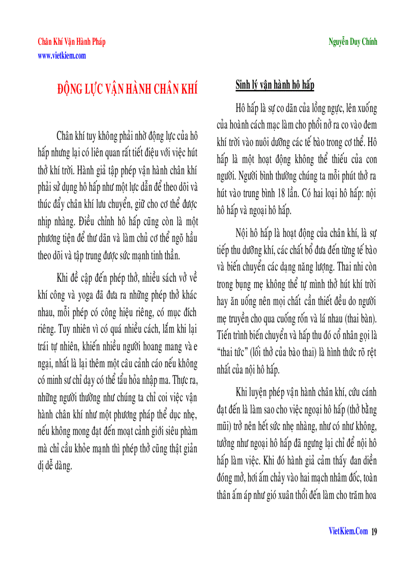 image for page Chân khí vận hành pháp