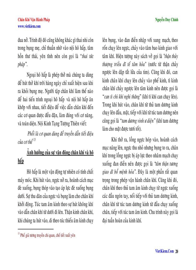 image for page Chân khí vận hành pháp