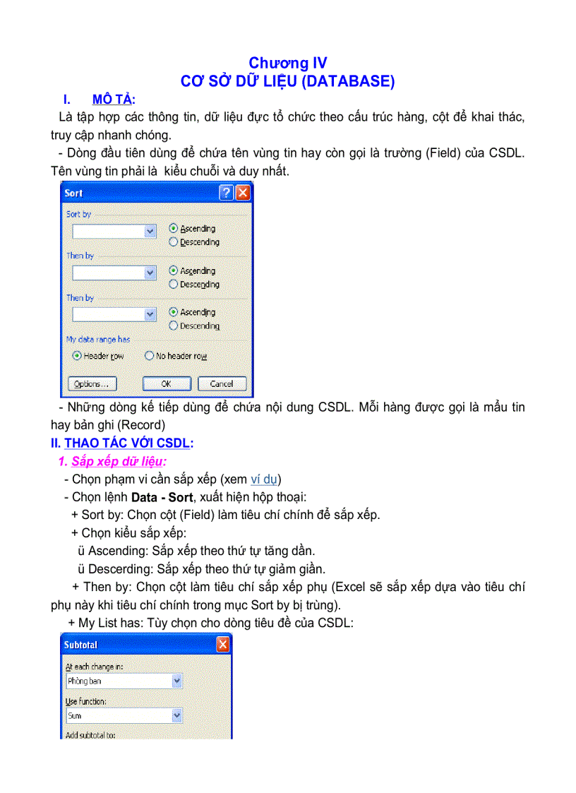 image for page Cơ sở dữ liệu database