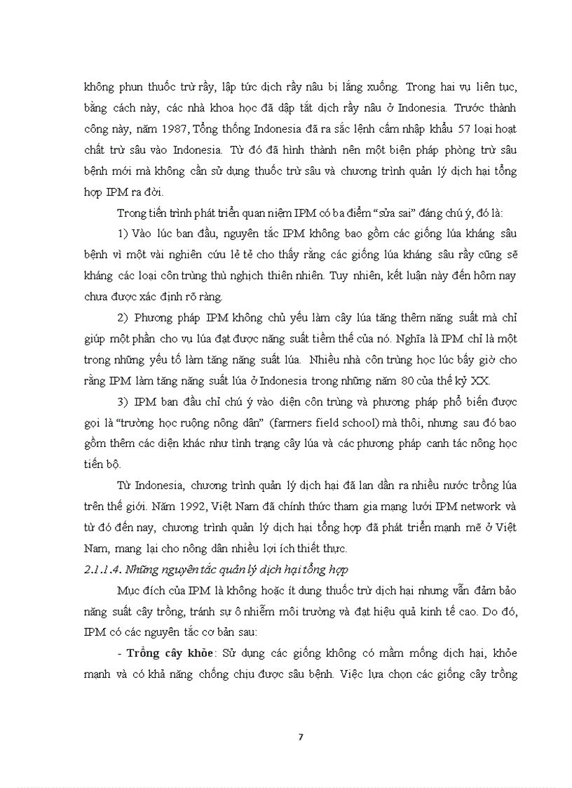 image for page Tác động của chương trình quản lý dịch hại tổng hợp IPM đến hiệu quả kinh tế sản xuất lúa của các hộ nông dân trên địa bàn huyện Yên Thành tỉnh Nghệ An