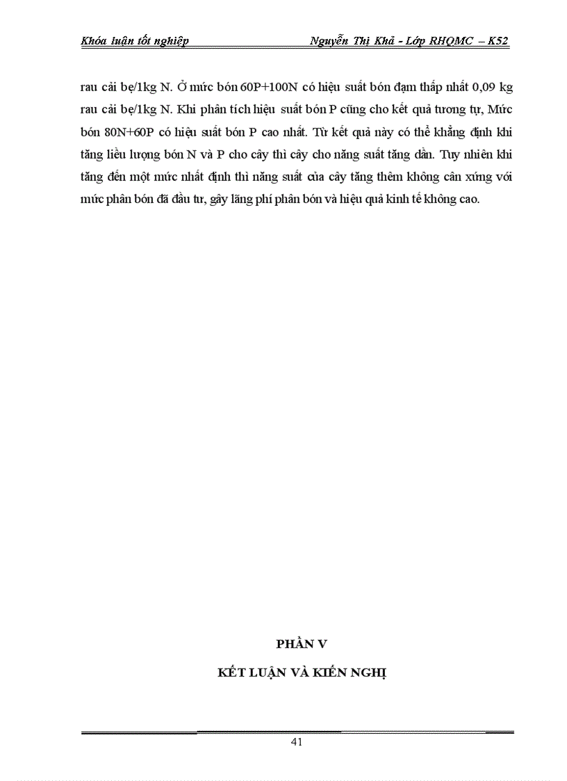 image for page Ảnh hưởng của liều lượng bón đạm và lân đến năng suất chất lượng của cải bẹ Đông Dư tại Gia Lâm Hà Nội 2011