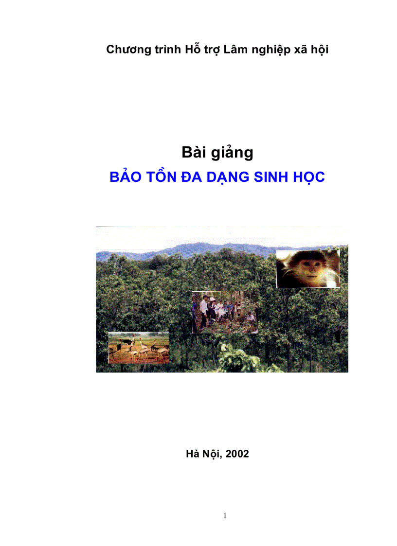 Bài giảng Bảo tồn đa dạng sinh học