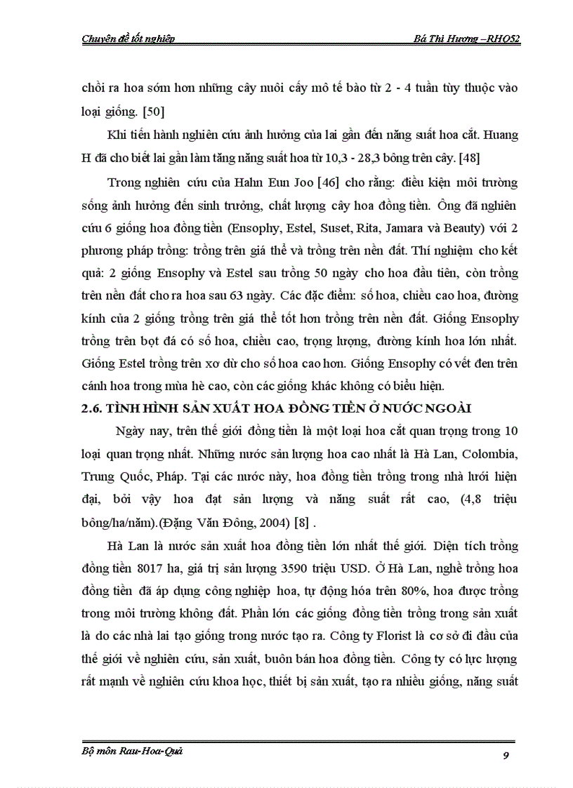 image for page Đánh giá đặc điểm sinh trưởng phát triển của hoa đồng tiền đột biến trong nhà lưới