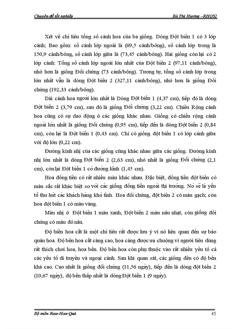 image for page Đánh giá đặc điểm sinh trưởng phát triển của hoa đồng tiền đột biến trong nhà lưới