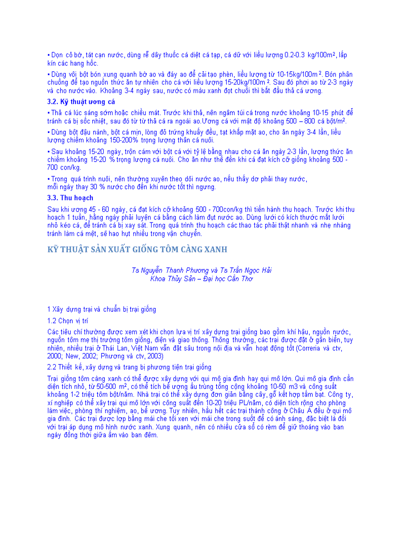 image for page Đặc điểm sinh học và kỹ thuật nuôi một số loài thủy sản