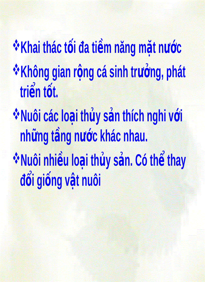 Nuôi cá mặt nước lớn