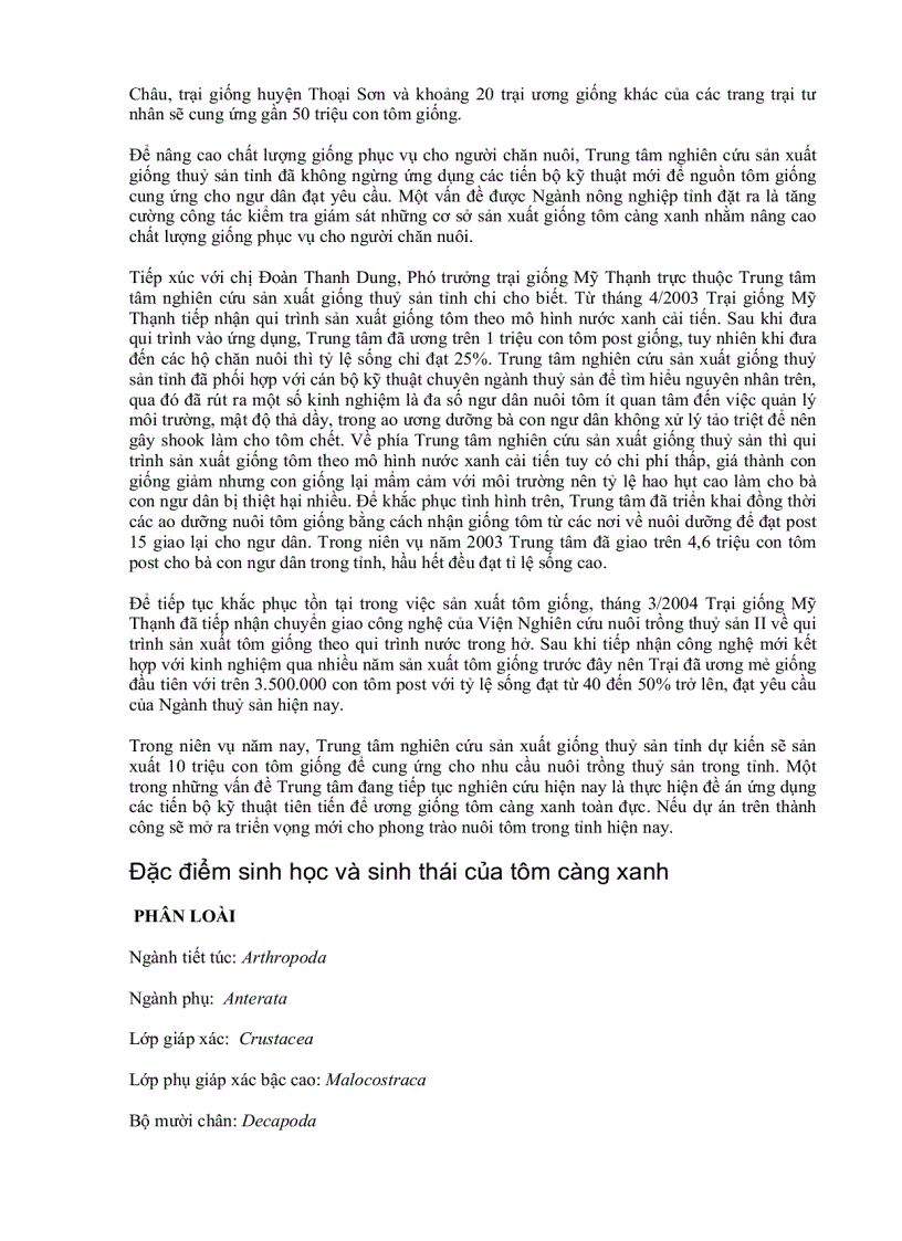 image for page Kỹ thuật nuôi tôm càng xanh