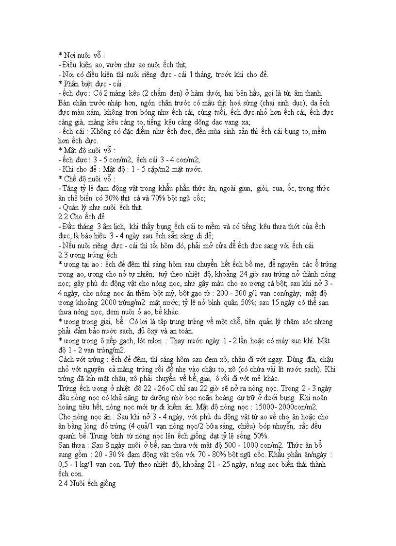 image for page Kỹ thuật nuôi ếch