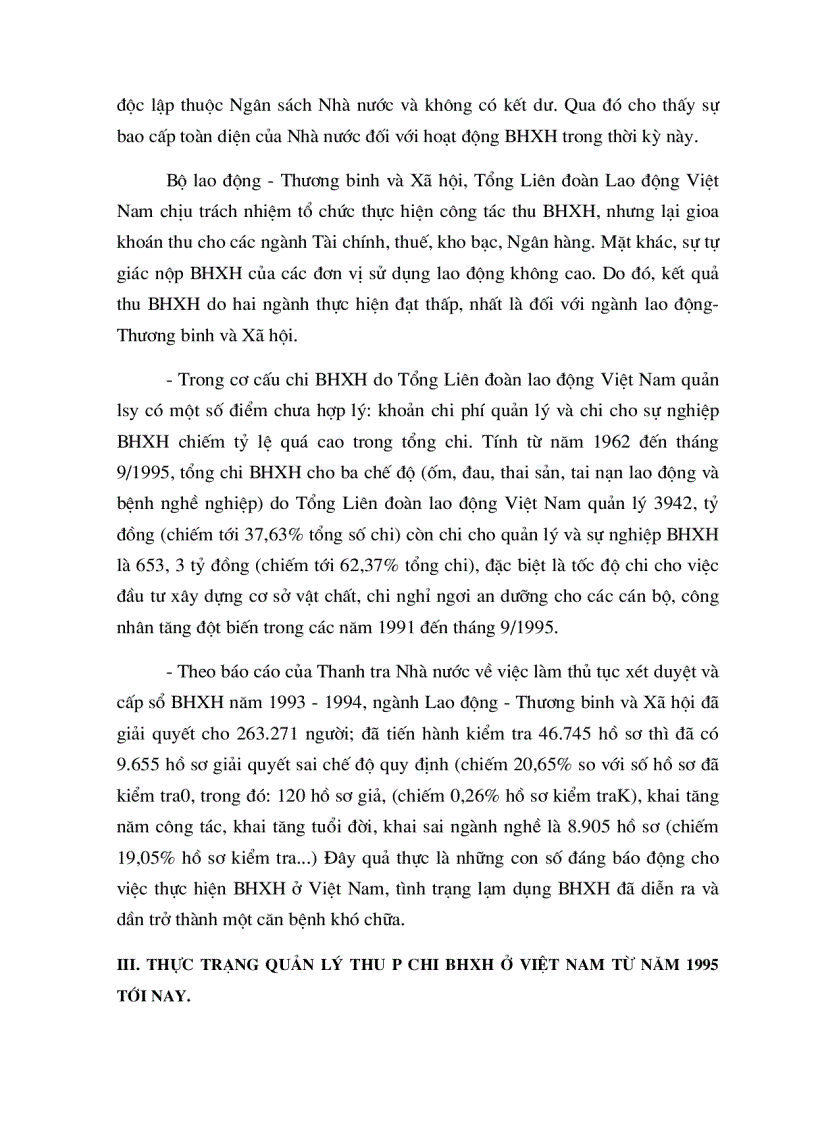 image for page Thực trạng quản lý thu chi Bảo hiểm xã hội