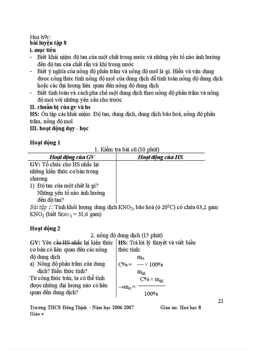 image for page Hóa học Bài luyện tập 8