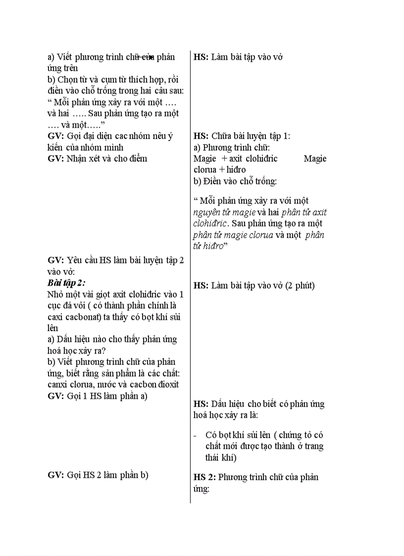 image for page Hóa học Phản ứng hoá học